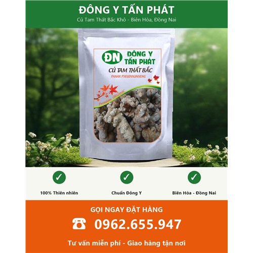 Đặt mua củ tam thất bắc khô tại Biên Hòa Đồng Nai