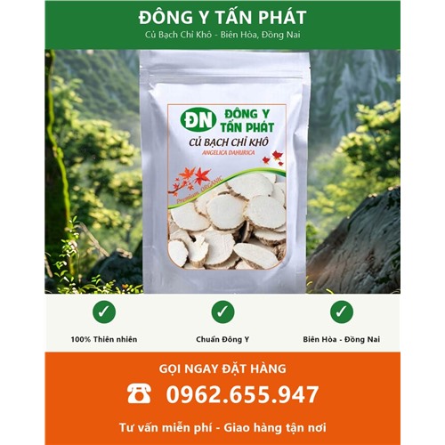 Đặt mua củ bạch chỉ khô giao hàng toàn quốc từ Biên Hòa Đồng Nai