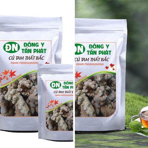 Củ tam thất bắc khô đóng gói tại Biên Hòa Đồng Nai