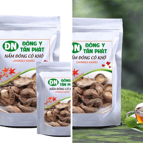 Nấm đông cô khô đóng gói tại Biên Hòa Đồng Nai