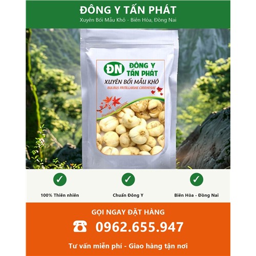 Đặt mua xuyên bối mẫu khô giao hàng toàn quốc từ Biên Hòa Đồng Nai